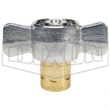 Dixon DQC W Wingstyle Interchange Female Coupler, 1/4-18 Nominal, Female NPTF, Brass 3WF2-B